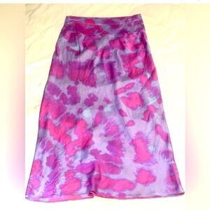 FREE PEOPLE silk tie dye skirt